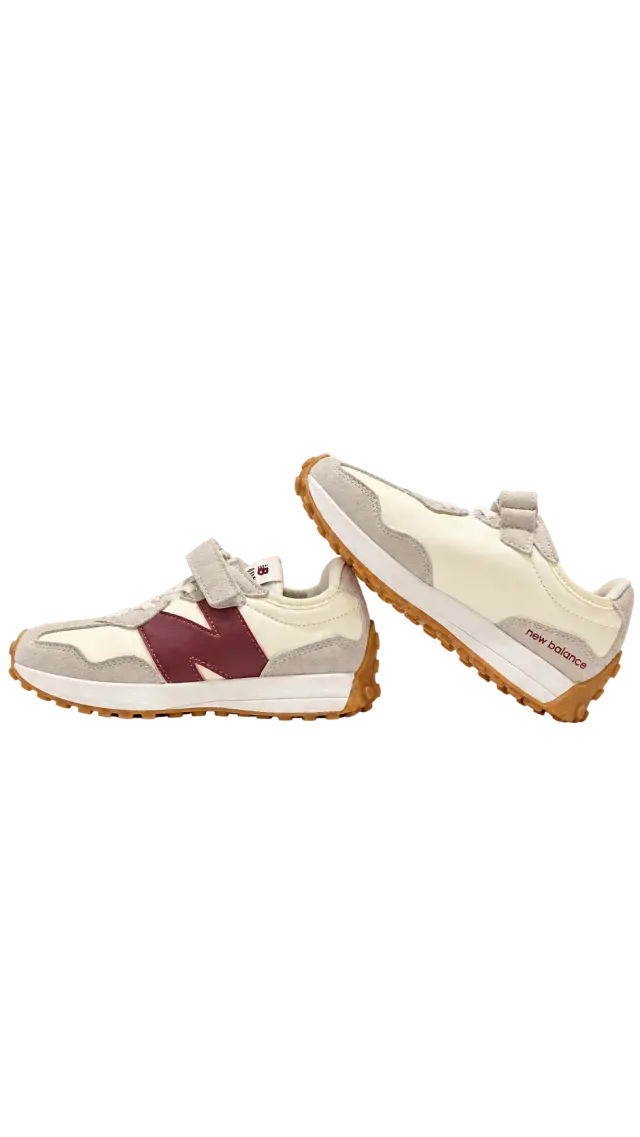 New Balance 327 أبيض وبرغندي