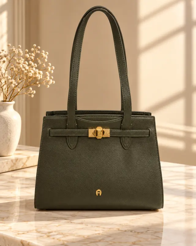 AIGNER  Farah Handbag زيتي