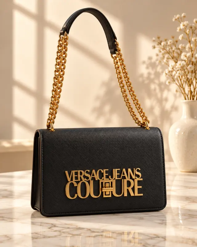 Versace Jeans Couture shoulder bag أسود