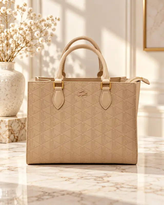 Lacoste Maheki Tote Bag بيج