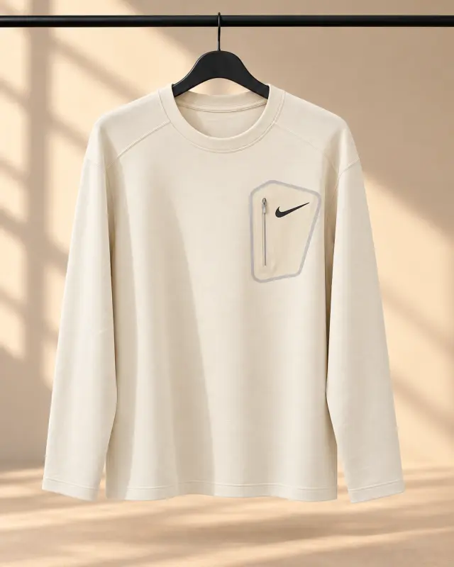 Nike Tech Fleece Crew Sweatshirt بيج