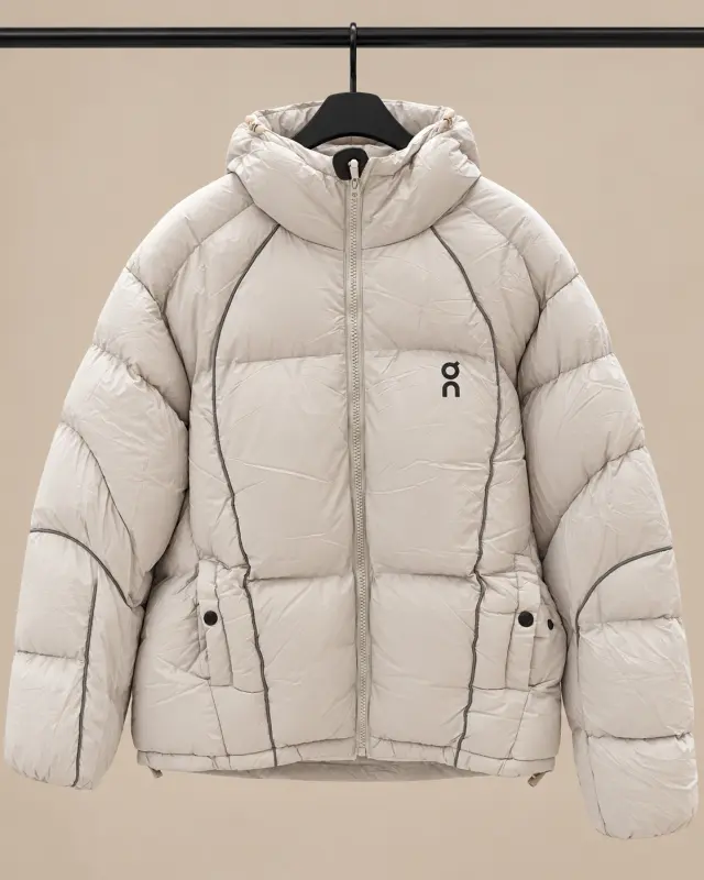 On All-Day Puffer Jacket رمادي فاتح