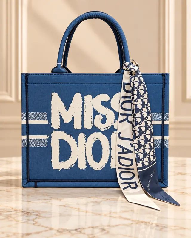 Dior Book Tote Miss Dior أزرق