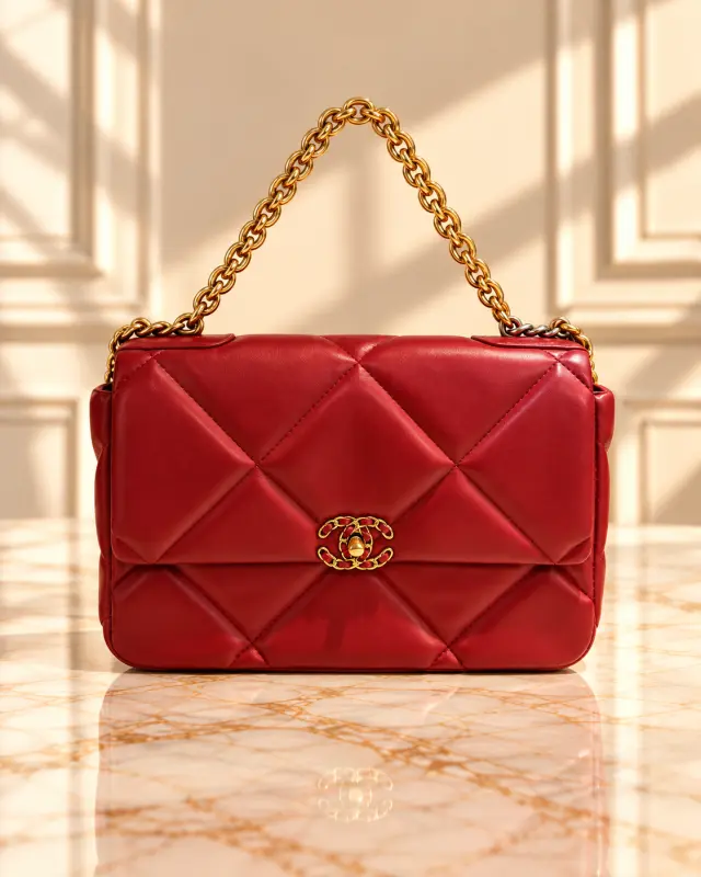 CHANEL 19 Flap Bag أحمر