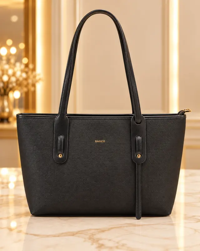 TABOO Elegant Canvas Shoulder Bag أسود