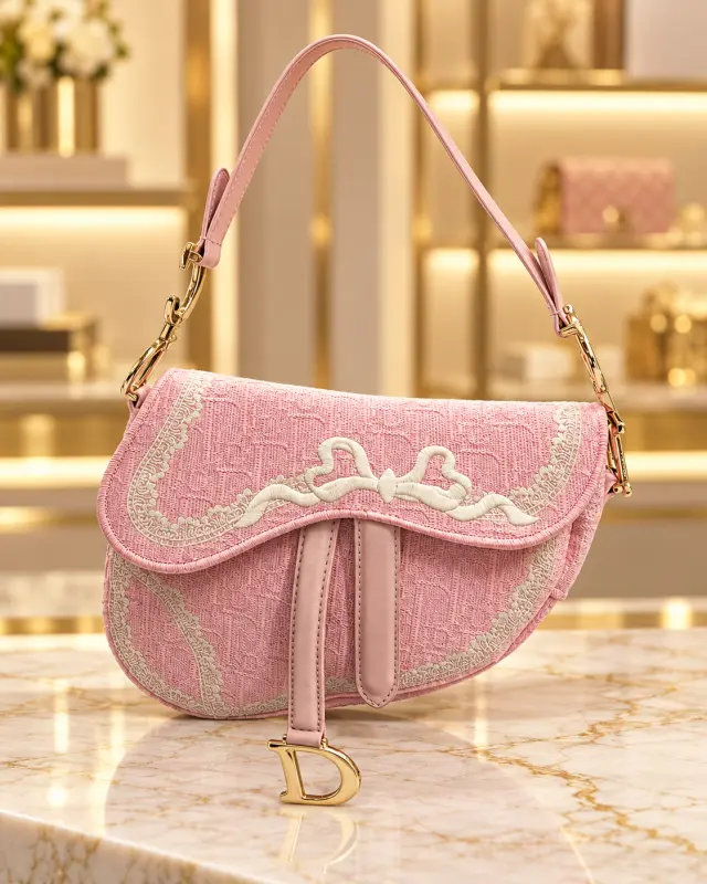 Dioramour Small Saddle Bag with Strap زهري