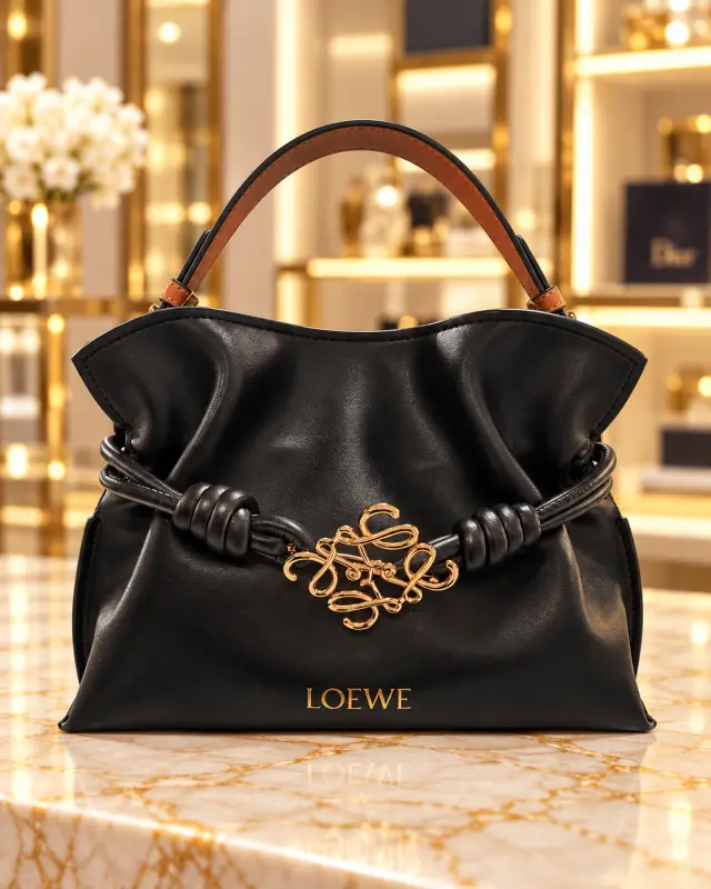 Loewe Flamenco Clutch أسود