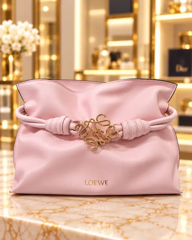 Loewe larg Flamenco Clutch زهري