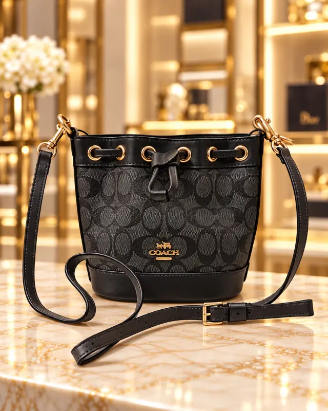 Coach Mini Bucket Bag أسود
