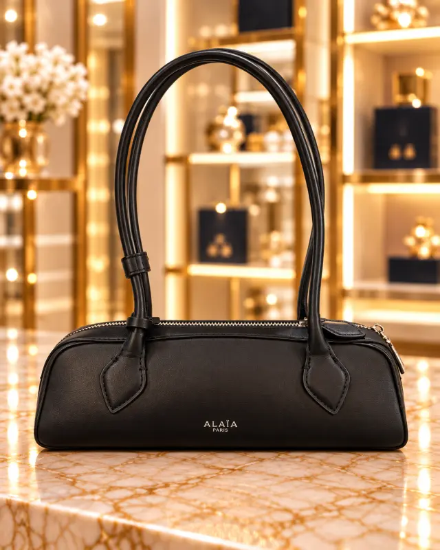 Alaia Le Teckel Medium Bag أسود