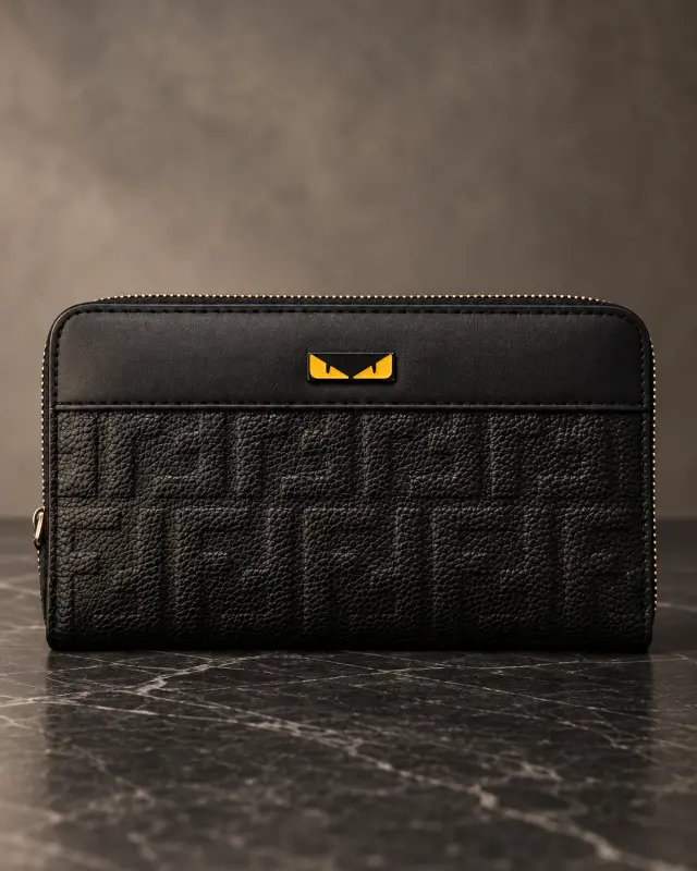 Fendi FF Eyes wallet أسود