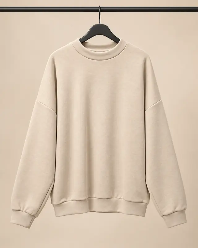 OYSHO Crewneck Sweatshir بيج