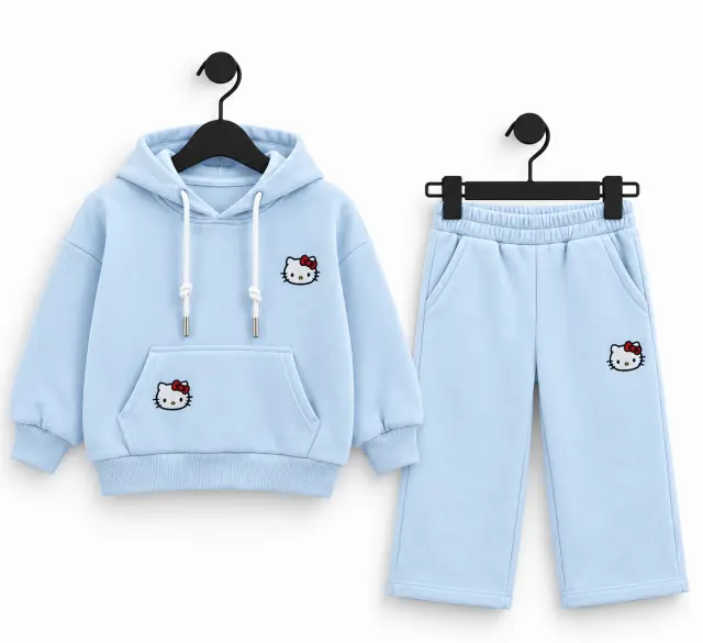 Kids Hello Kitty Fleece Hoodie and Sweatpants Set أزرق